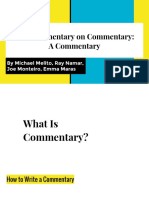 commentary english group presentation