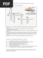 Atividade de Ciências Propriedades Da Água