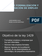 Ley de Formalización y Generación de Empleo Juliana