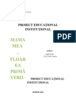 Proiect Educaţional Pentru Mama Mea