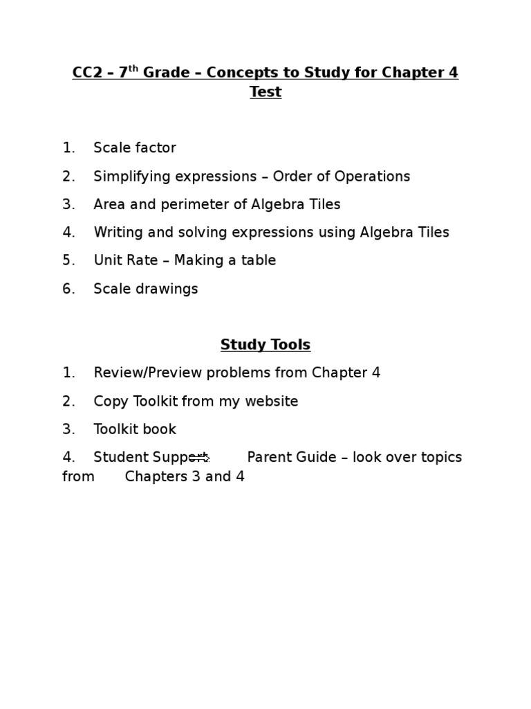 7th Grade CC2 Math Study Guide | PDF | Computers