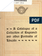 (1899) Catalogue of A Collection of Engraved & Other Portraits of Lincoln