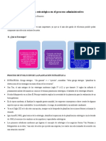 La Planeación Estratégica en El Proceso Administrativo