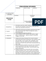 Sop Pencatatan Spesimen