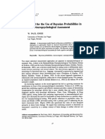 A Proposal For The Use of Bayesian Probabilities in Neuropsychological Assessment - Jones, 1989