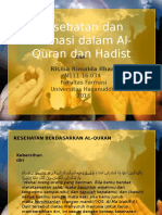 Kesehatan Dan Farmasi Dalam Al-Qur'an Dan Hadits