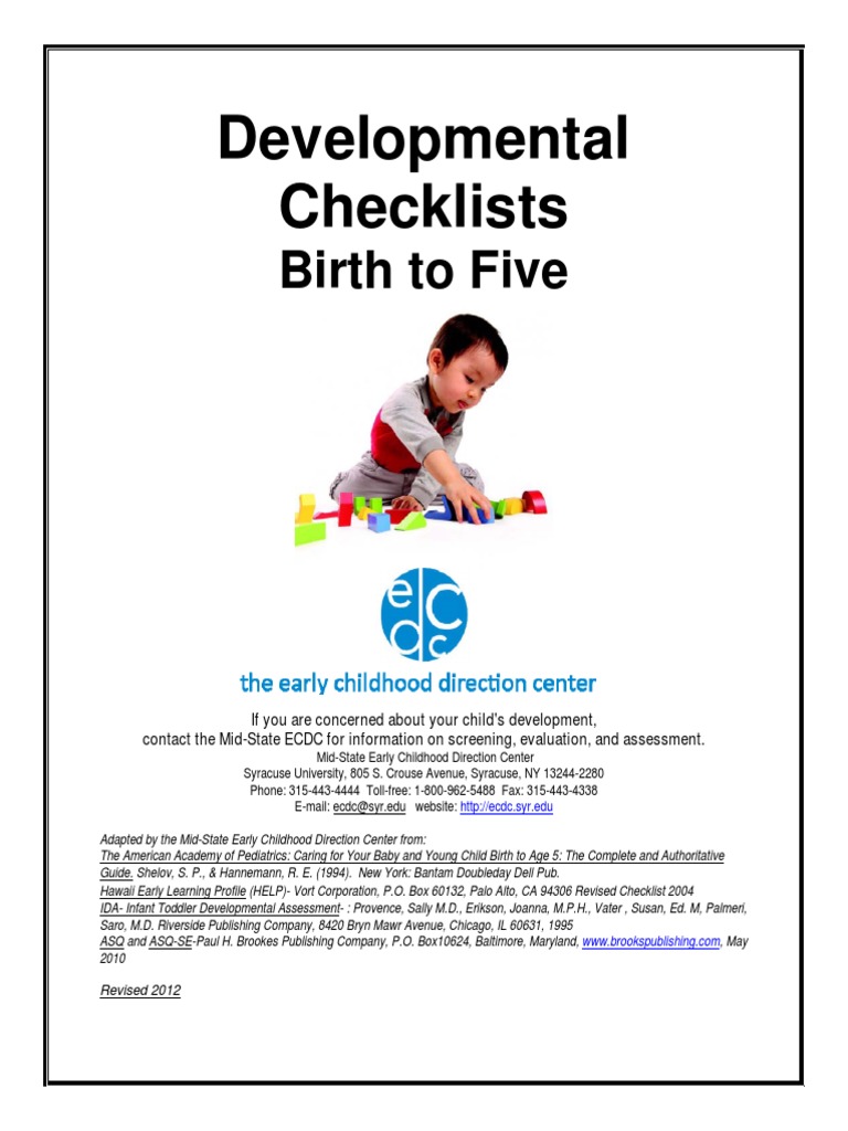 Developmental Checklist | PDF | Behavioural Sciences | Human Development