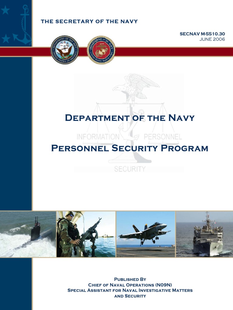 Secnav m 5510 30 complete manual pdf pdf security clearance 