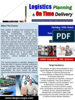 Logistics Planning & Delivery OnTime Aug2016