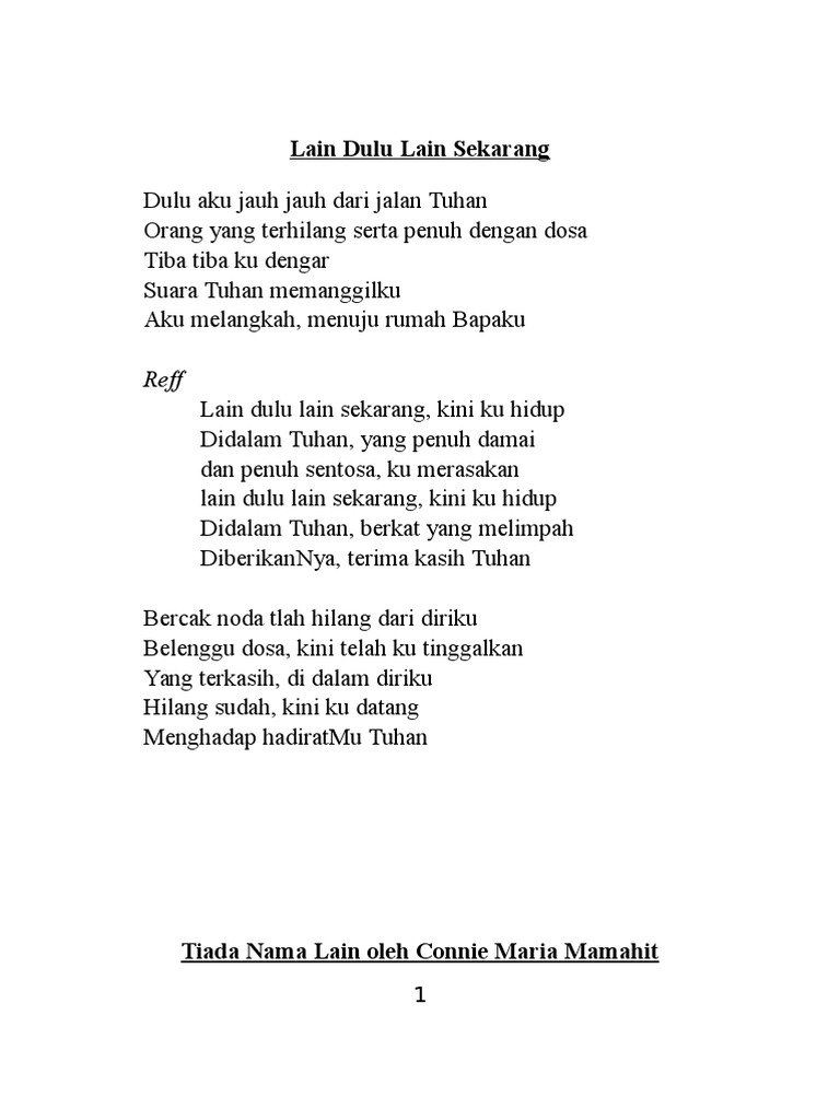 Lirik Lagu Pujian  PDF