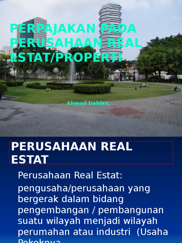 Aspek Pajak Real Estate PDF