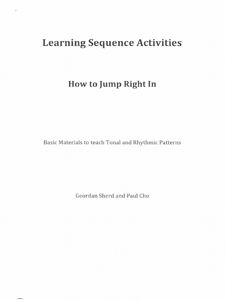Learning Sequence Activities | PDF | Rhythm | Rhythm And Meter