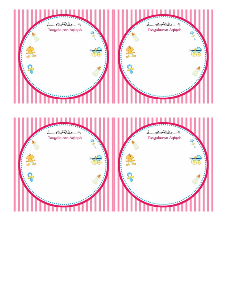 Contoh Ucapan Aqiqah Anak Perempuan