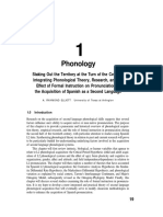 Phonology 1:  Integrating Phonological Theory, Research, and the Effect of Formal Instruction on Pronunciation in the Acquisition of Spanish as a Second Language by A. RAYMOND ELLIOTT University of Texas at Arlington.