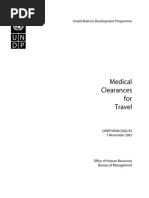 Admin Service Duty Travel UNDP ADM 2002 43 Medical Clearances for Travel