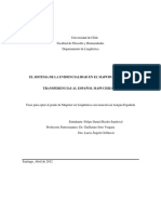 El Sistema de La Evidencialidad en El Mapudungun y Sus Transferencias Al Español Mapuchizado