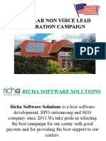 Usa Solar Non Voice Lead Generation Campaign