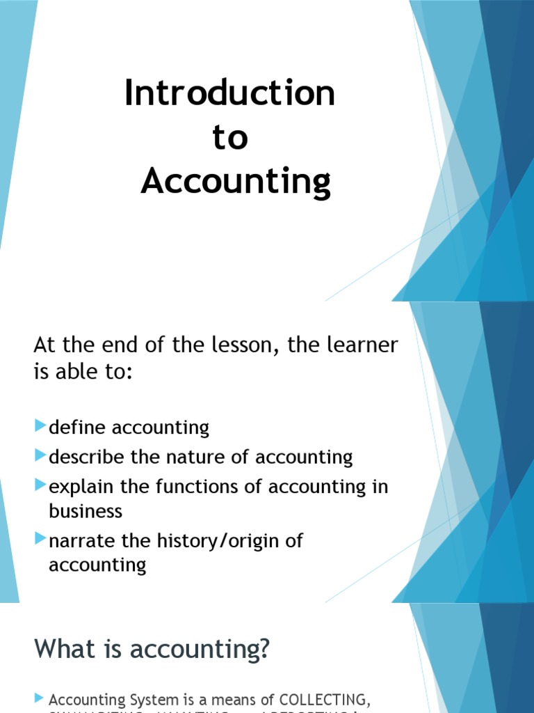 Introduction To Accounting | PDF | Generally Accepted Accounting ...