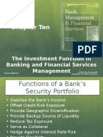 Chapter Ten: The Investment Function in Banking and Financial Services Management