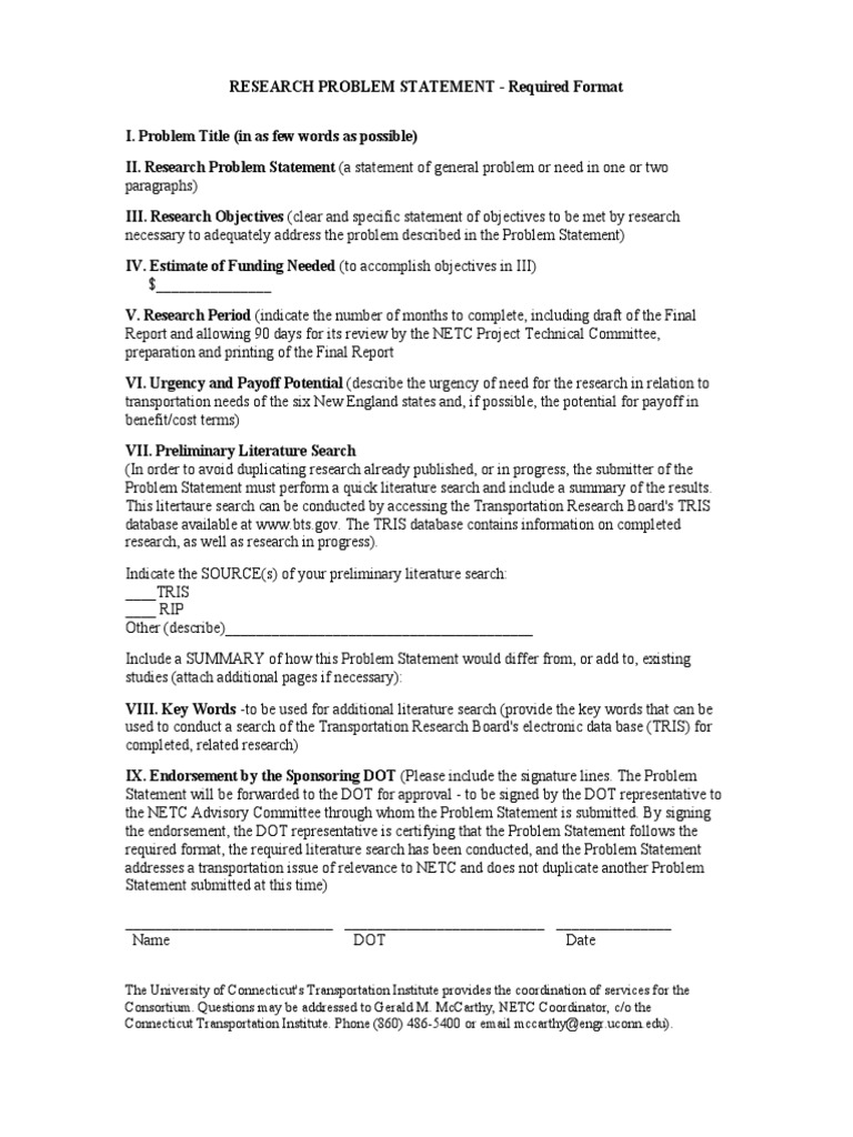 Research Problem Format | PDF | Databases | Computing