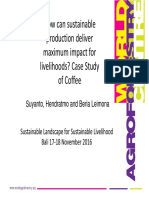 How can sustainable production deliver maximum impact for livelihoods? Case Study of Coffee