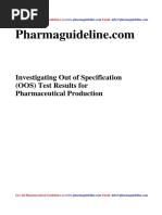 FDA Guide to Investigate OOS