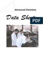 Salters Advanced Chemistry Data Sheets