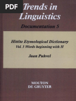 (Trends in Linguistics. Documentation 5) Jaan Puhvel-Hittite Etymological Dictionary, Volume 3 - Words Beginning With H-De Gruyter (1991)