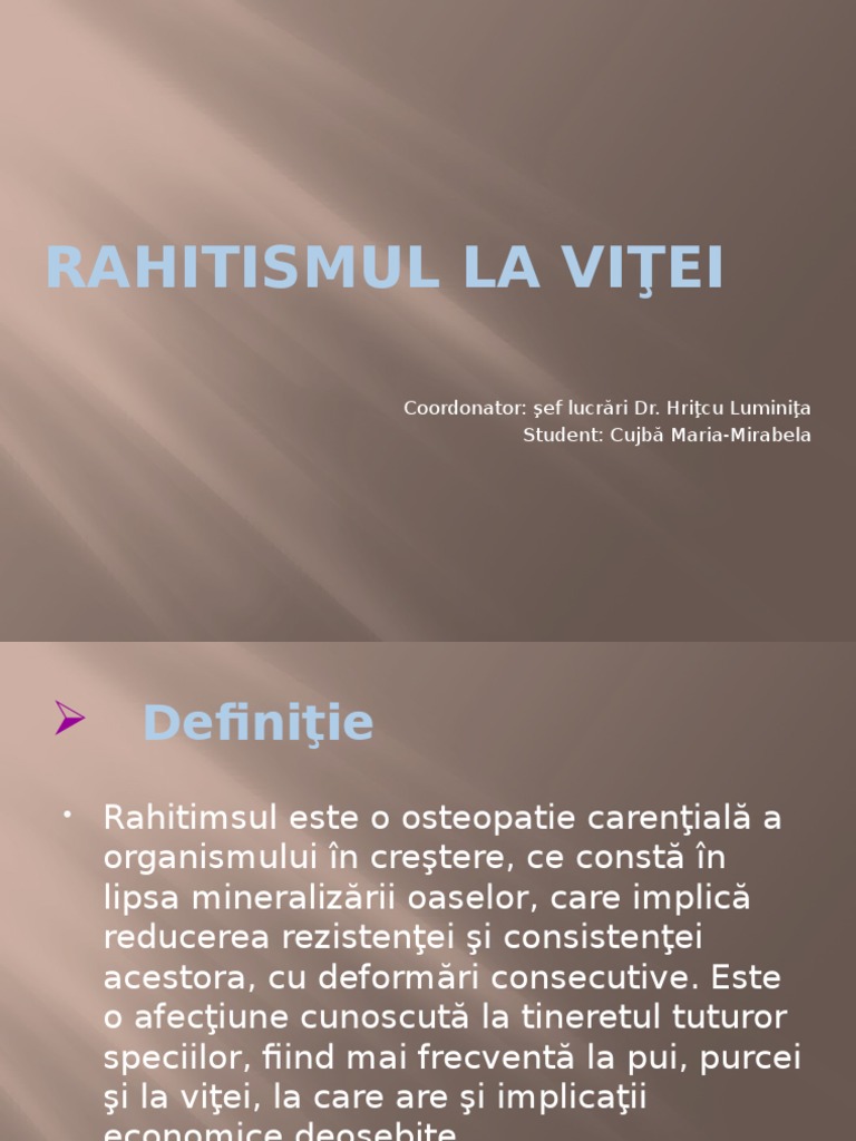 Rahitismul La Viţei | PDF