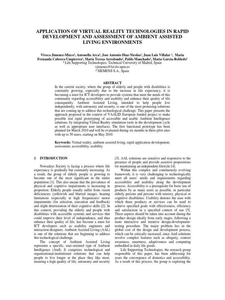 Application of Virtual Reality Technologies in Rapid Development and ...