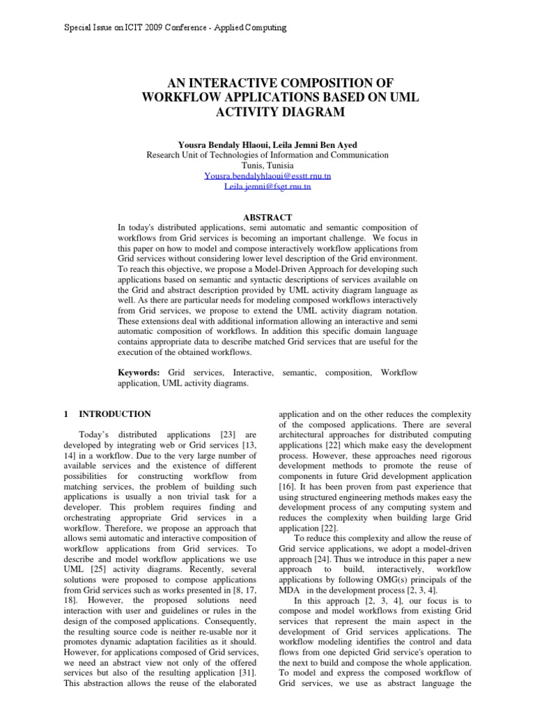 Interactive Workflow Composition with UML | PDF | Computers ...