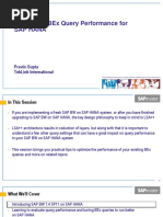 Optimizing Bex Query Performance For Sap Hana: Pravin Gupta Teklink International