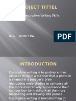 Project Tittel: Effective Descriptive Writing Skills