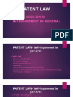 Patent Law: Session 5: Infringement in General