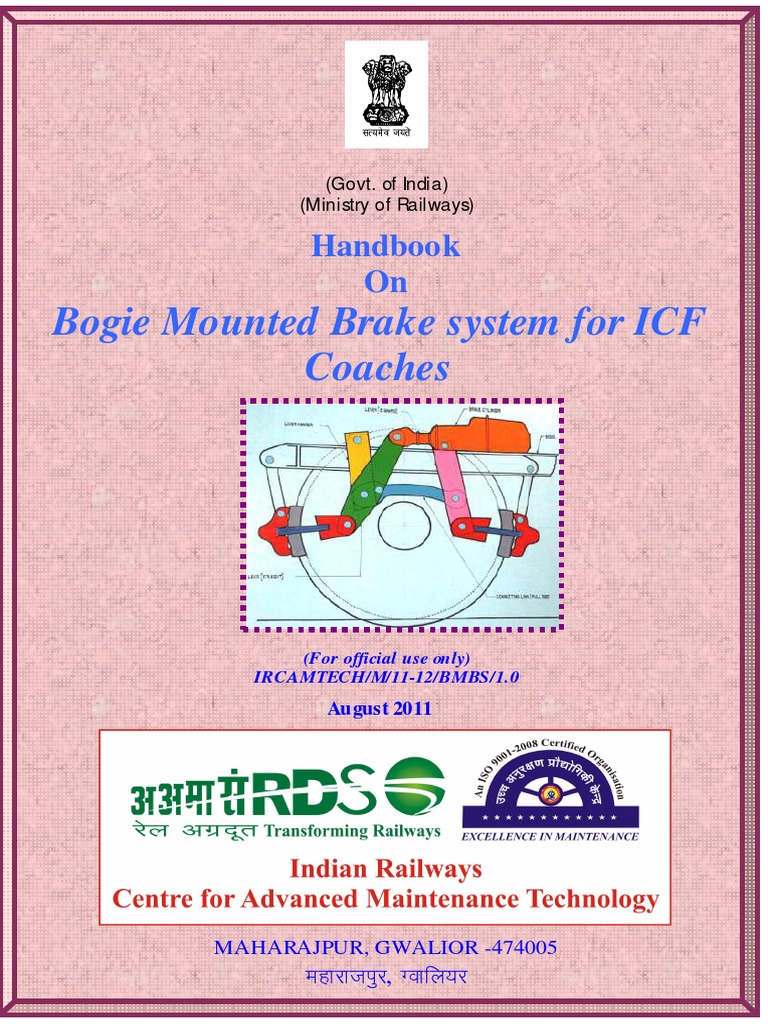 Handbook On Bogie Mounted Brake System of ICF Coaches PDF Brake