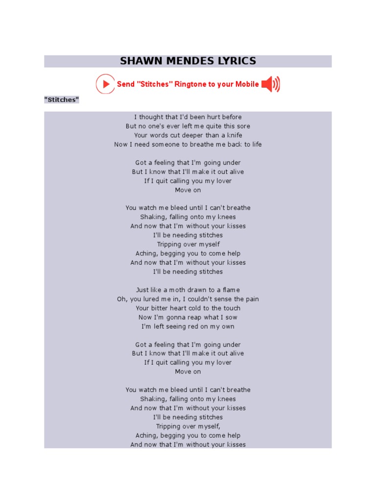 Shawn Mendes lyrics - Directlyrics