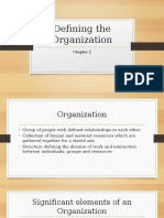 Defining the Organization