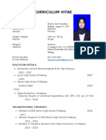 Curriculum Vitae: Personal Details