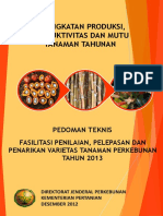 Pedoman Teknis Pengembangan Kebun Benih Tanaman Tahunan (Pelepasan Varietas)