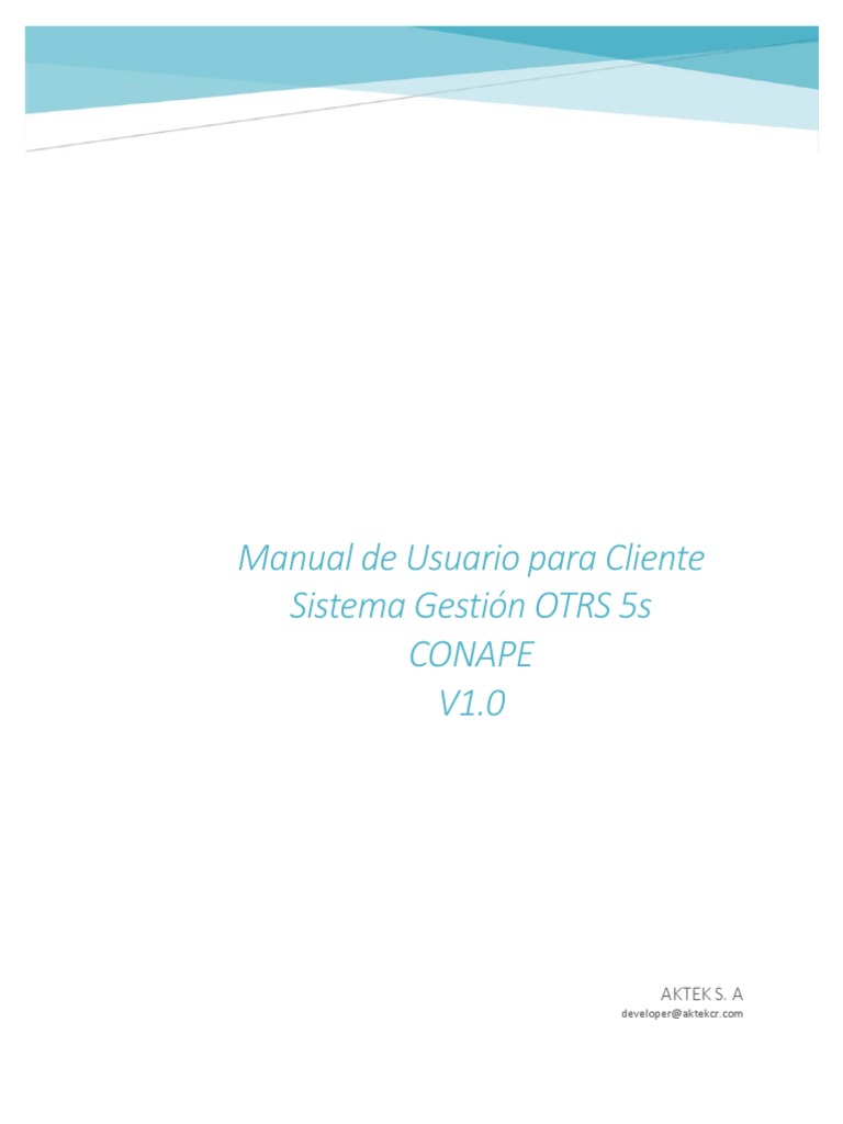 Manual de Usuario OTRS 5S | PDF | Correo electrónico | Informática