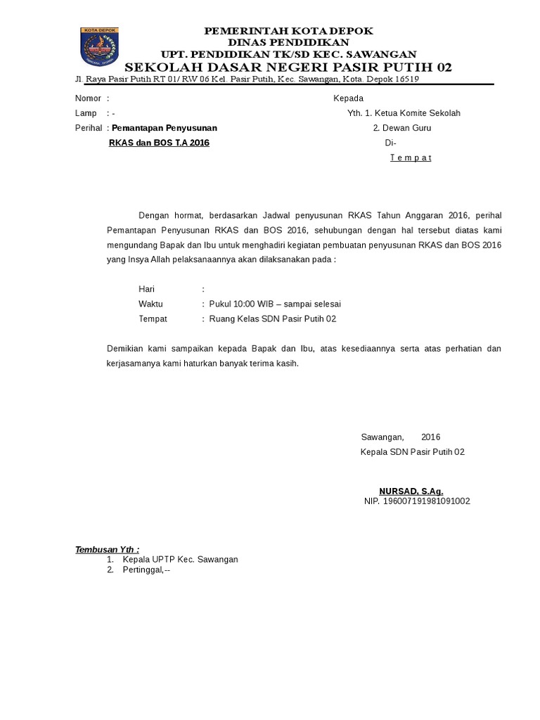 850+ Contoh Undangan Rapat Kkg Gratis Terbaik