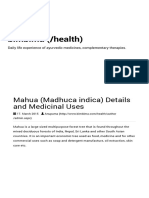 Mahua Madhuca Indica Details and Medicinal Uses