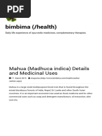 Mahua Madhuca Indica Details and Medicinal Uses