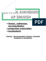 AP Spanish Vocabulary & Themes