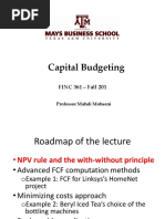 Finc361 - Lecture - 11 - Capital Budgeting PDF