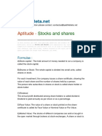 Aptitude Stocks and Shares