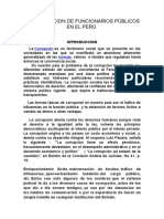 La Corrupcion de Funcionarios Públicos en El Perú