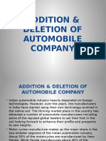 Addition & Deletion of Automo