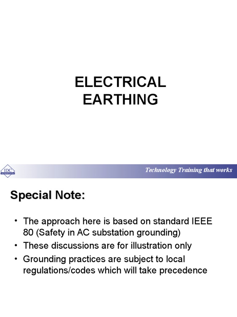Electrical Earthing: Technology Training That Works | PDF | Electrical ...
