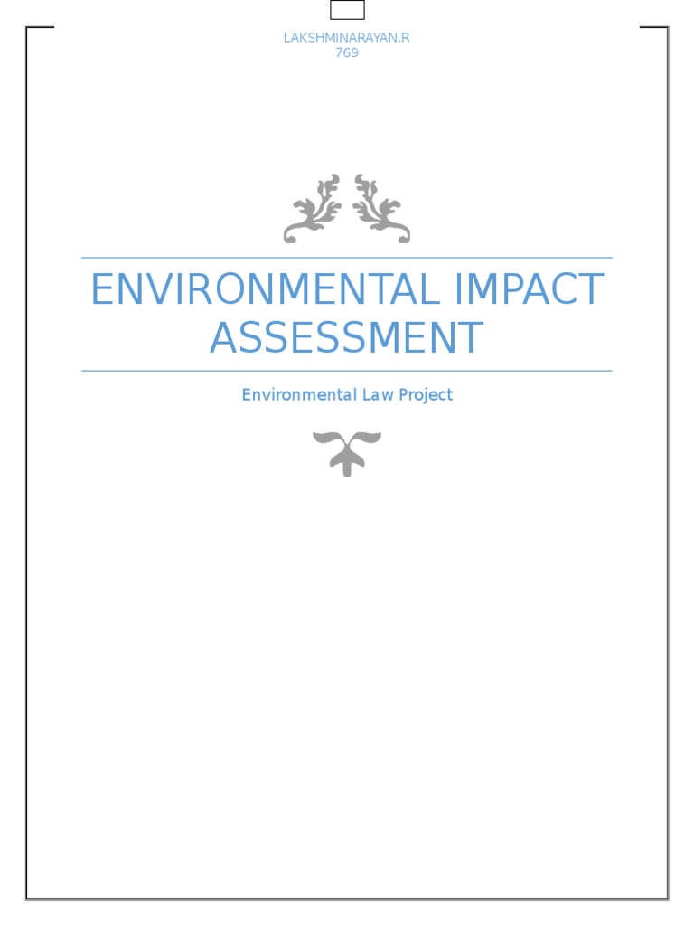 EIA Project | PDF | Environmental Impact Assessment | Natural Environment